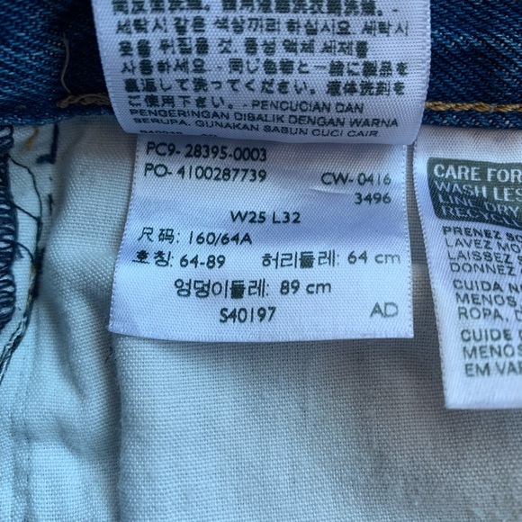 Levis Strauss Ripped High Rise Boot Cut Jeans Medium Wash Size 25 - Picture 9 of 11